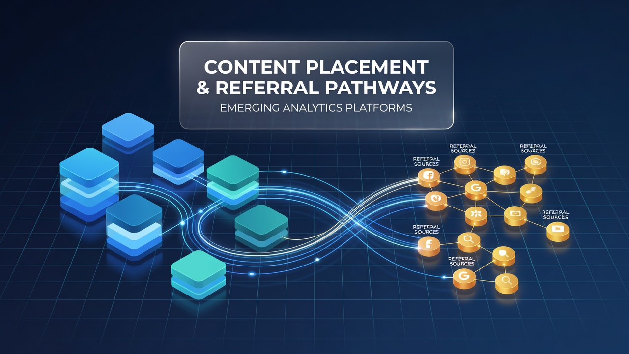 The Interplay Between Content Placement and Referral Pathways in Emerging Analytics Platforms